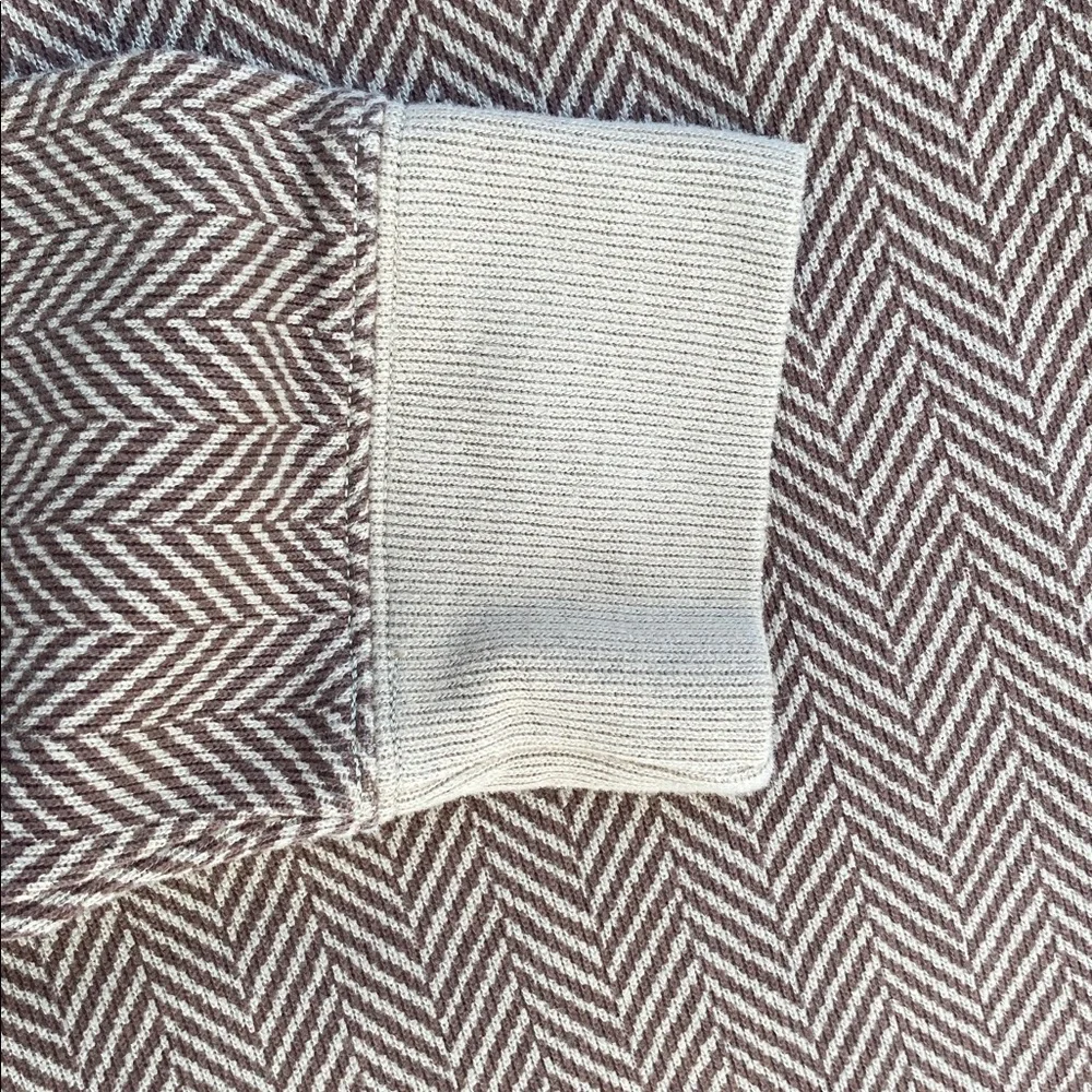 Lands' End Tan Herringbone Pullover